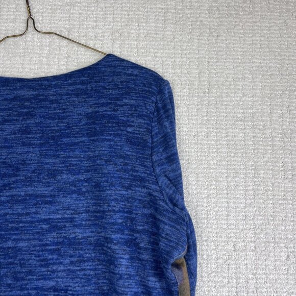 Mode Vin Rouge Women's XL Abstract Art AOP Shirt Top Canada Made Asymmetrical - Picture 15 of 15